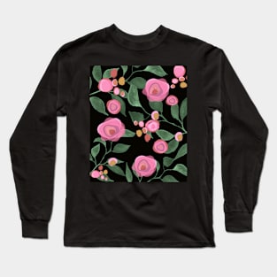 Pink Roses Long Sleeve T-Shirt